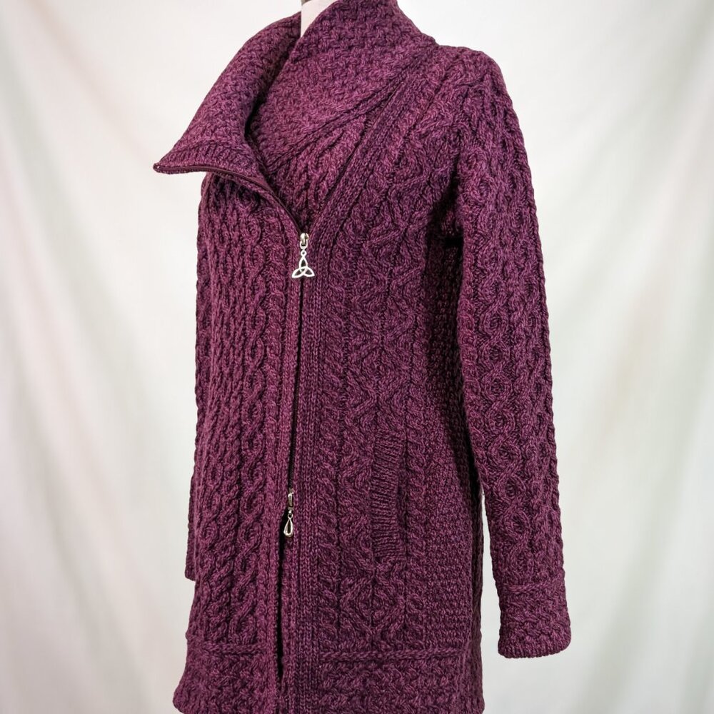 Aran Crafts Women's XS Merino (Athenry coatigan') cardigan